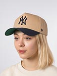 Бейсболка 47 BRAND арт. B-MDTTC17GWP-KHI New York Yankees MLB (бежевый / темно-синий)